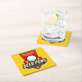 Personaliseer deze Beer Pong Logo Kartonnen Onderzetters (Insitu)