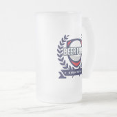 Personaliseer deze Beer Pong Logo Matglas Bierpul (Voorkant rechts)
