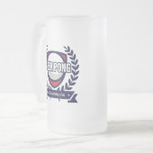 Personaliseer deze Beer Pong Logo Matglas Bierpul (Voorkant links)