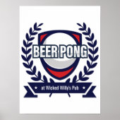 Personaliseer deze Beer Pong Logo Poster (Voorkant)
