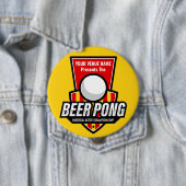 Personaliseer deze Beer Pong Logo Ronde Button 4,0 Cm (In situ)
