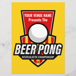 Personaliseer deze Beer Pong Logo Rules Kaart