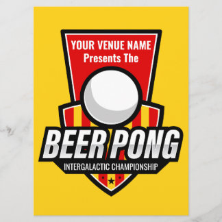 Personaliseer deze Beer Pong Logo Rules Kaart