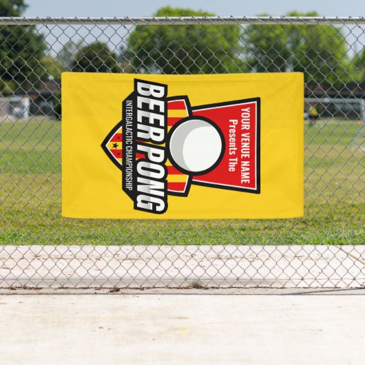 Personaliseer deze Beer Pong Logo Spandoek (Insitu)