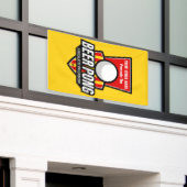 Personaliseer deze Beer Pong Logo Spandoek (Buitenkant Gebouw)