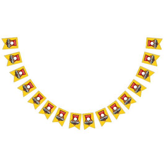 Personaliseer deze Beer Pong Logo Vlaggetjes (Alle)