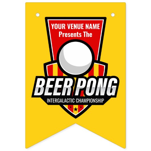 Personaliseer deze Beer Pong Logo Vlaggetjes (Tweede vlag)