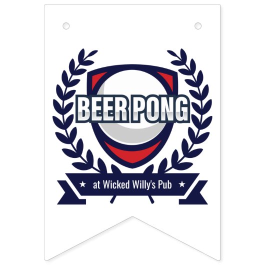 Personaliseer deze Beer Pong Logo Vlaggetjes (Tweede vlag)