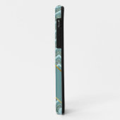 Personaliseer deze Blauwgroen Glitter ZigZag Case-Mate iPhone Case (Achterkant/links)
