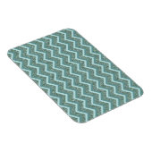 Personaliseer deze Blauwgroen Glitter ZigZag Magneet (Rechterzijde)