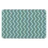 Personaliseer deze Blauwgroen Glitter ZigZag Magneet (Horizontaal)