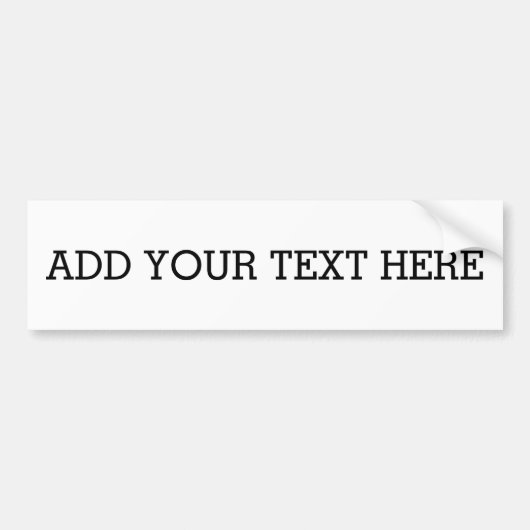 Personaliseer deze bumpersticker met uw bericht (Voorkant)