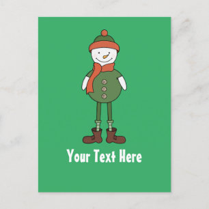 Personaliseer deze Cool Snowman Briefkaart