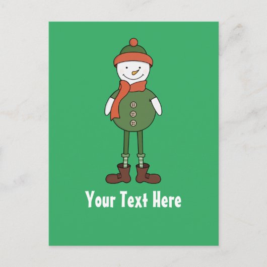 Personaliseer deze Cool Snowman Briefkaart (Voorkant)