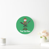 Personaliseer deze Cool Snowman Ronde Klok (Huis)