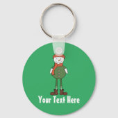 Personaliseer deze Cool Snowman Sleutelhanger (Voorkant)