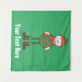 Personaliseer deze Cool Snowman Wandkleed (Voorkant (horizontaal))