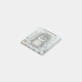 Personaliseer deze Cute Penquin verward in lichten Post-it® Notes (Schuin)