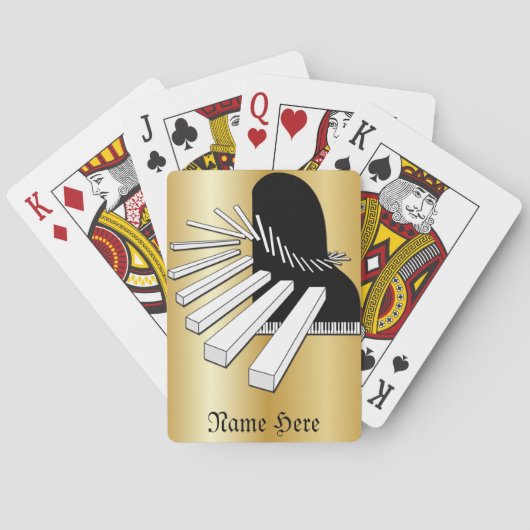 Personaliseer deze Fantasy Piano Music Bicycle® Pl Speelkaarten (Achterkant)
