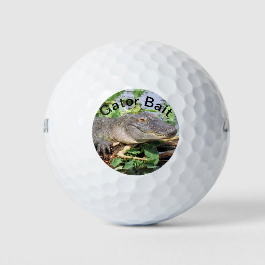 Personaliseer deze Gator Bait - Alligator Golf Bal (Voorkant)