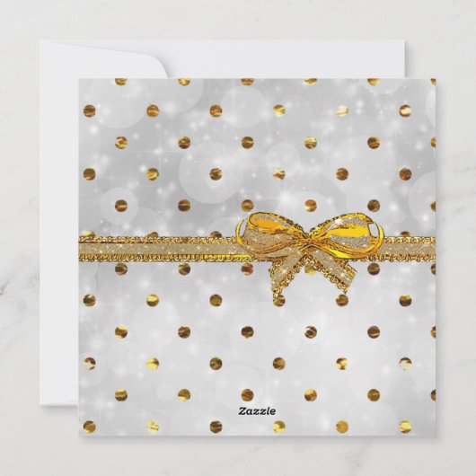 Personaliseer deze gouden en zilveren Kaart (Achterkant)