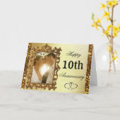 Personaliseer deze gouden Jubilea Kaart (Gele Bloem)