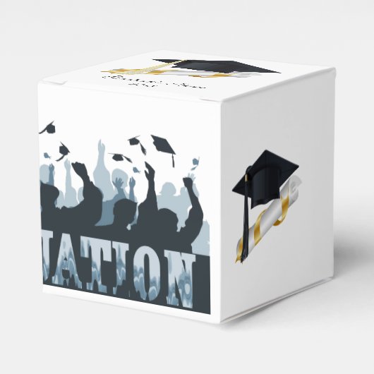 PERSONALISEER DEZE Graduation Cap en Diploma Bedankdoosjes (Voorkant Zijde)
