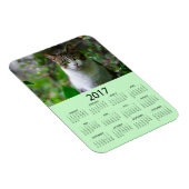 Personaliseer deze Groene Foto 2017 Mini Kalender Magneet (Rechterzijde)