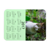 Personaliseer deze Groene Foto 2017 Mini Kalender Magneet (Horizontaal)