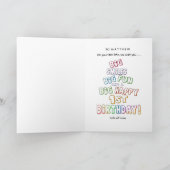 Personaliseer deze grote 1e VERJAARDAG Kaart (Binnen)