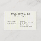 Personaliseer deze instapkaart voor luchtvaartmaat visitekaartje (Achterkant)