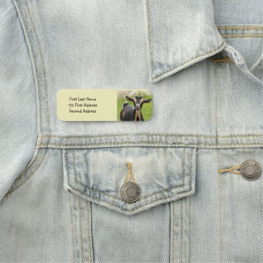 Personaliseer deze Leuke Boerderij Animal Goat Naamplaatje (In situ)