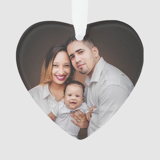 Personaliseer deze leuke Hart Ornament Keepsake (voorkant)