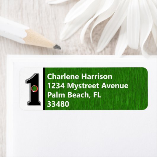 Personaliseer deze Lucky Golfer Hole in One-ontwer Etiket (Insitu)