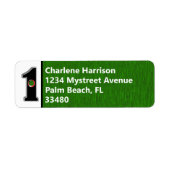 Personaliseer deze Lucky Golfer Hole in One-ontwer Etiket (Voorkant)