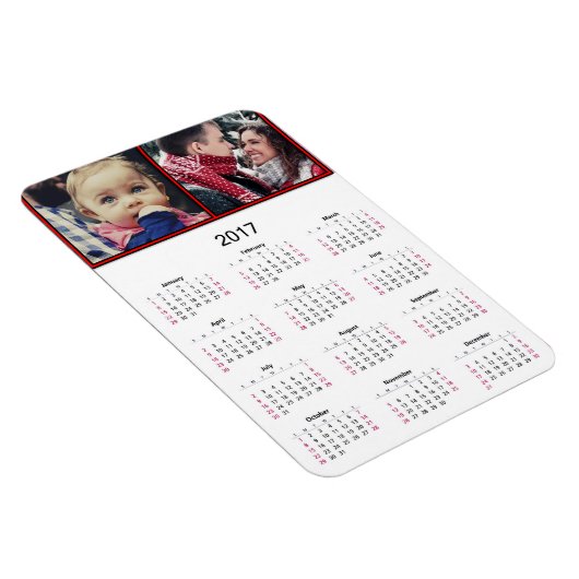 Personaliseer deze Mini 2017 magneetkalender Magneet (Rechterzijde)