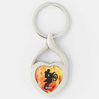 Personaliseer deze motorcross metalen Sleutelhange Sleutelhanger