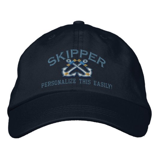 Personaliseer deze Naam Locatie Skipper Nautical Pet (Voorkant)