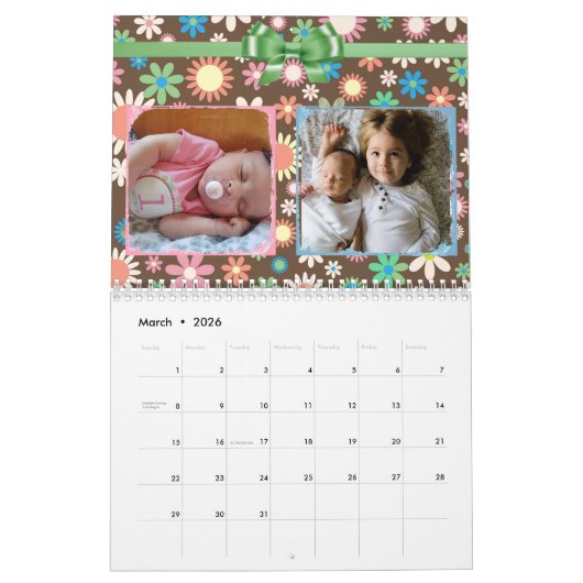 Personaliseer deze "Onze Familie" Kalender (Mar 2026)