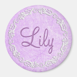 Personaliseer deze Paarse Magnet van de Naam