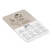 Personaliseer deze Photo 2017 Mini Kalender Magneet (Rechterzijde)