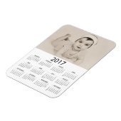 Personaliseer deze Photo 2017 Mini Kalender Magneet (Linkerzijde)