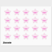 Personaliseer deze Pink Glitter Star Sticker (Vel)