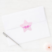 Personaliseer deze Pink Glitter Star Sticker (Envelop)