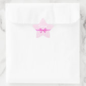 Personaliseer deze Pink Glitter Star Sticker (Tas)