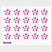 Personaliseer deze Pink Glitter Star Sticker (Vel)