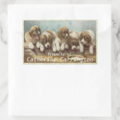 Personaliseer deze schattige  Puppy Stickers (Tas)