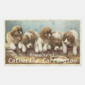 Personaliseer deze schattige  Puppy Stickers (Voorkant)