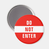 Personaliseer deze sjabloon STOP-teken - voer niet Magneet (Voorkant / Achterkant)