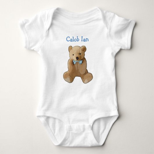Personaliseer deze Teddy Bear Baby One Piece Romper (Voorkant)